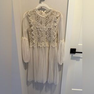 Lacey white dress. Size S.